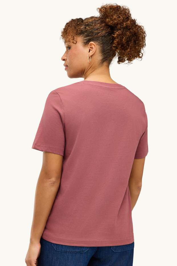 Damen - T-Shirt - Regular Fit - rot