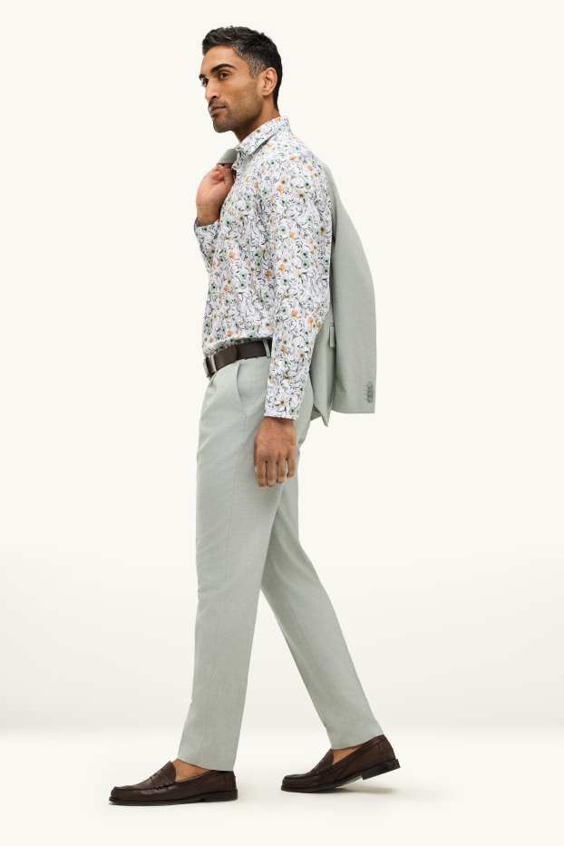 Herren - Baukasten-Hose - Regular Fit - hellgrün