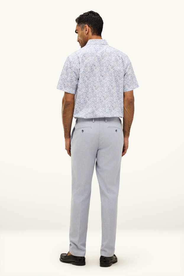 Hommes - Pantalon de costume - regular fit - bleu clair