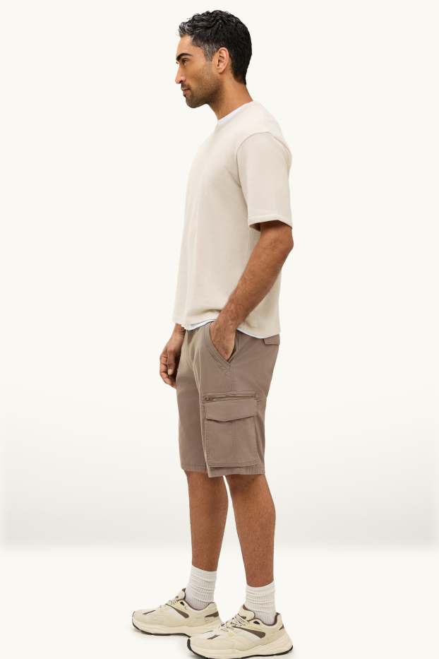 Heren - Cargoshort - bruin