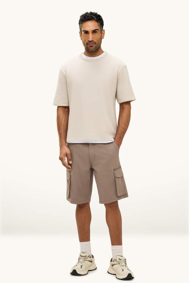 Heren - Cargoshort - bruin
