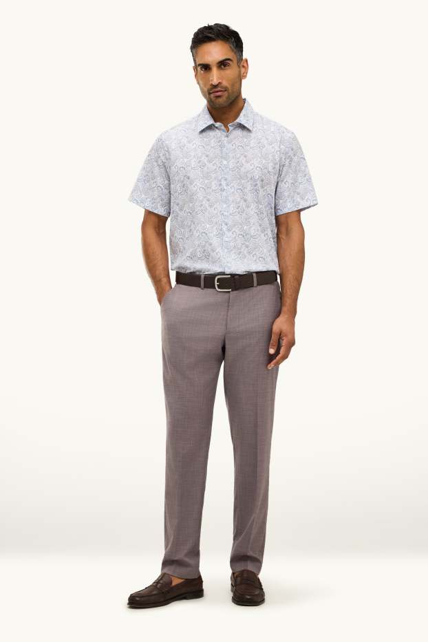 Bărbați - Pantaloni modulari - regular fit - stretch - maro melanj