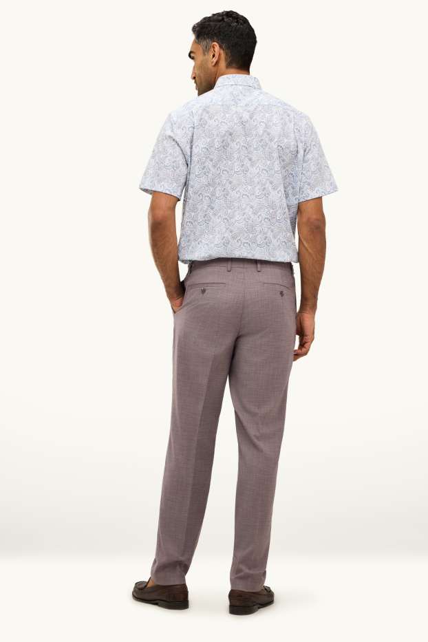 Bărbați - Pantaloni modulari - regular fit - stretch - maro melanj