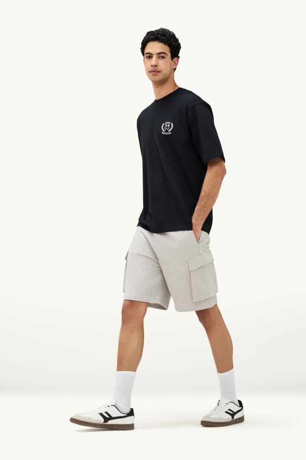 Hommes - Short en molleton - gris