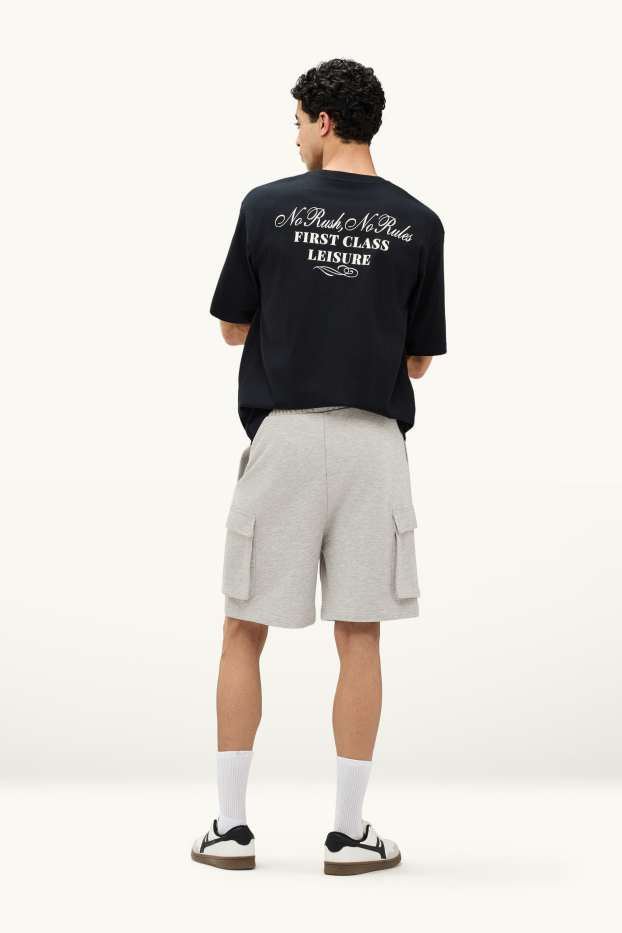 Hommes - Short en molleton - gris