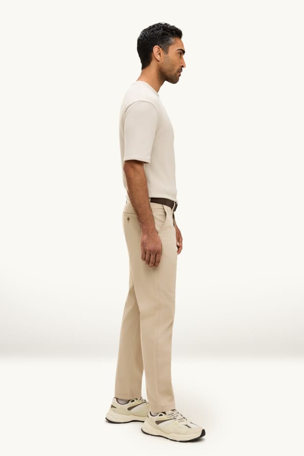 Hommes - Chino - tapered fit - beige