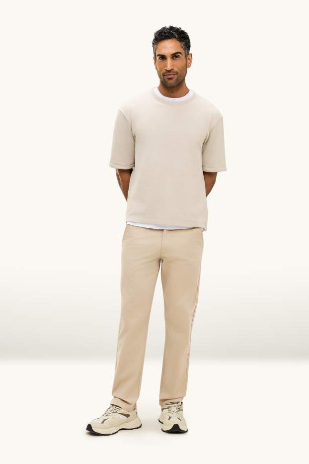 Hommes - Chino - tapered fit - beige