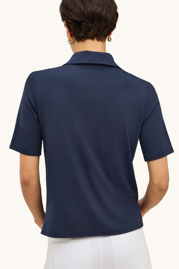 Damen - Hemdbluse - dunkelblau