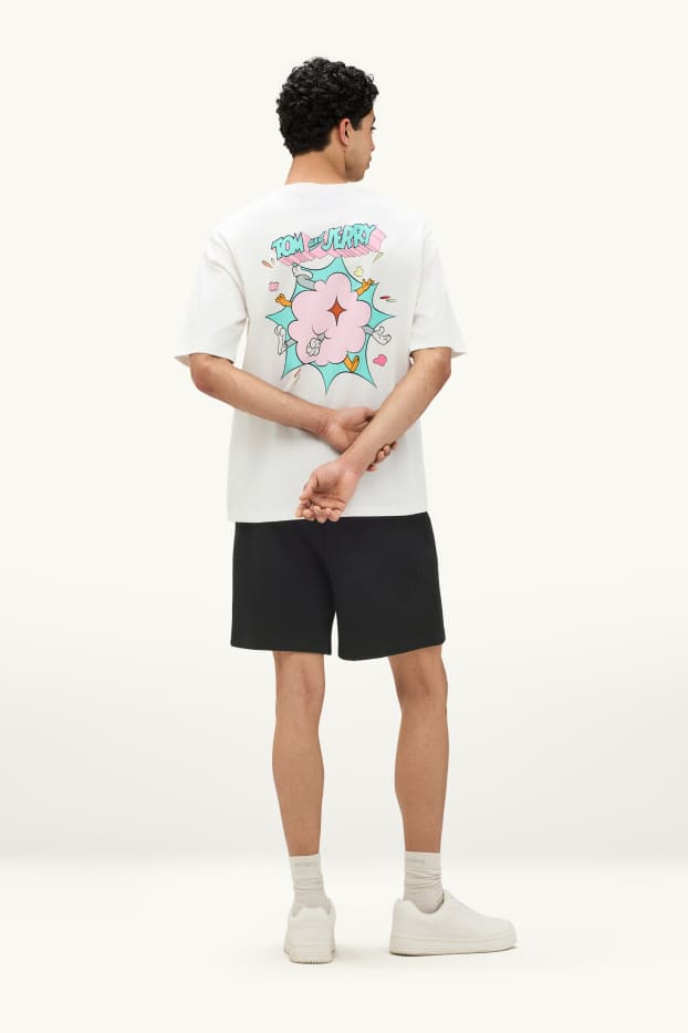 Heren - Short - geribd - zwart