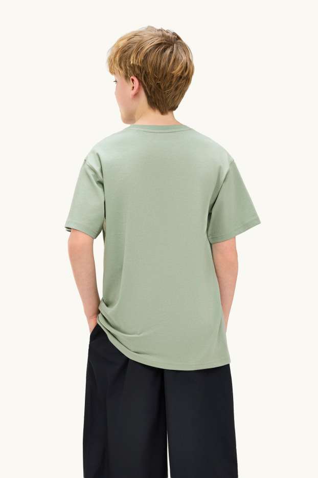 Kinder Buben - Multipack 3er - Gorilla - Kurzarmshirt - weiß