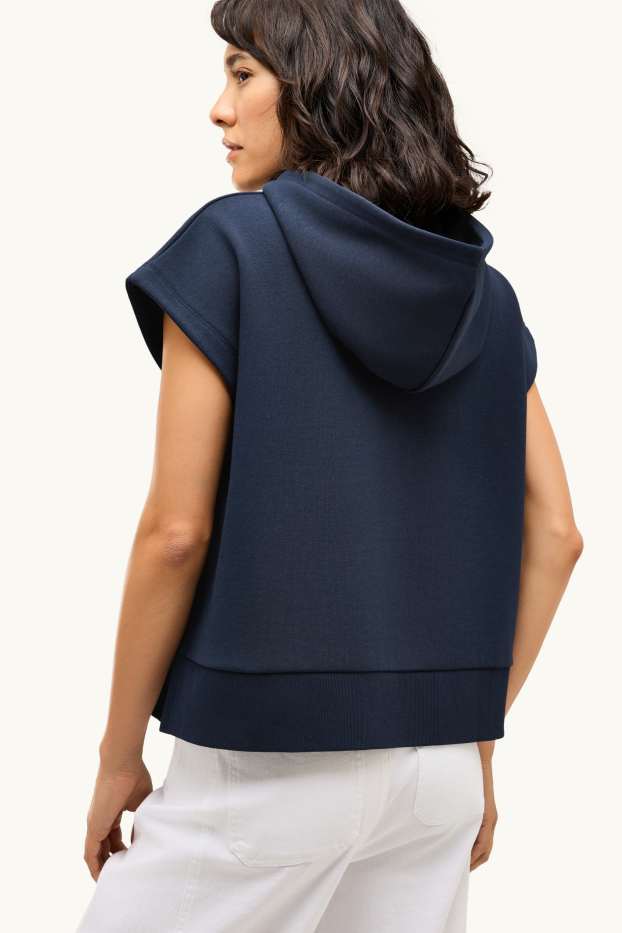 Donna - Felpa con cappuccio - blu scuro