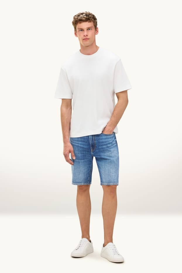 Hombre - Pantalón corto vaquero - vaqueros - azul