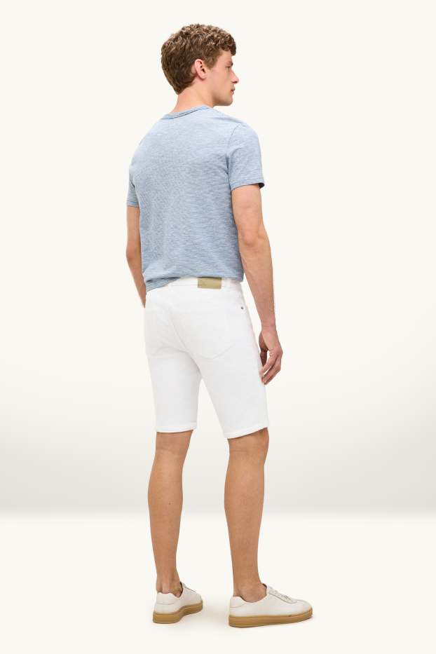 Uomo - Shorts di jeans - bianco
