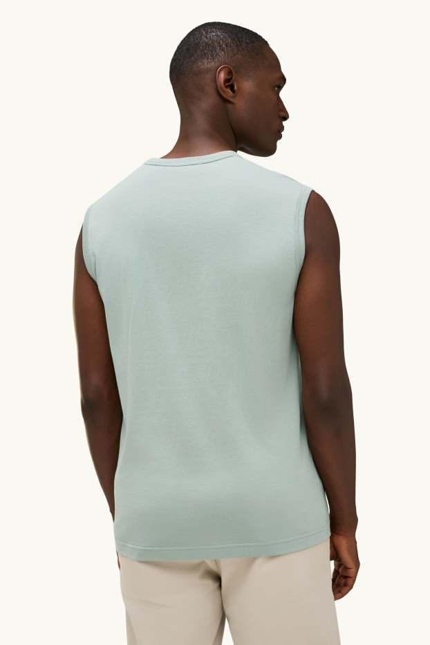 Mężczyźni - Top bez rękawów - jasnozielony