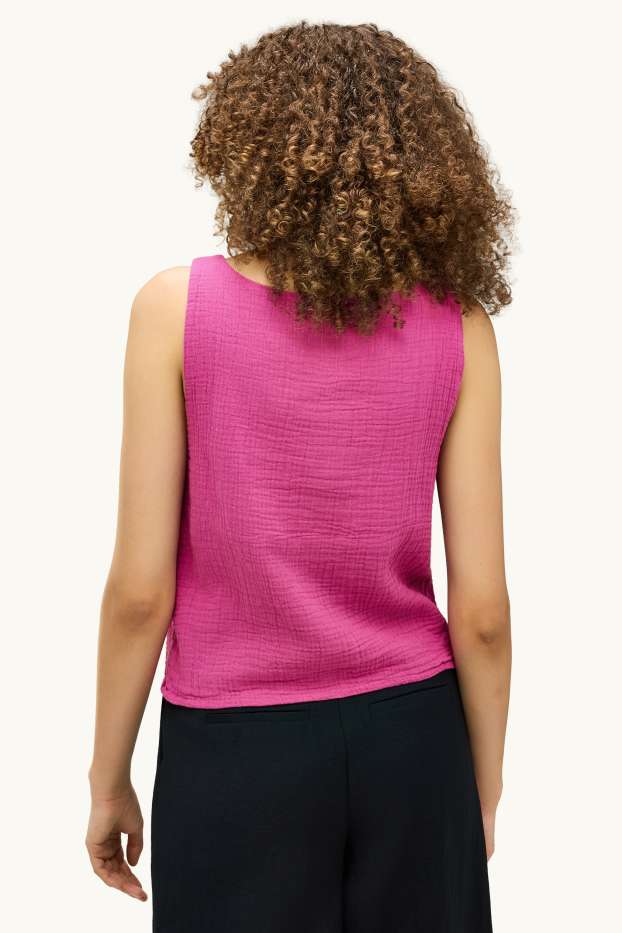 Femei - Bluză fără mâneci - structurată - roz