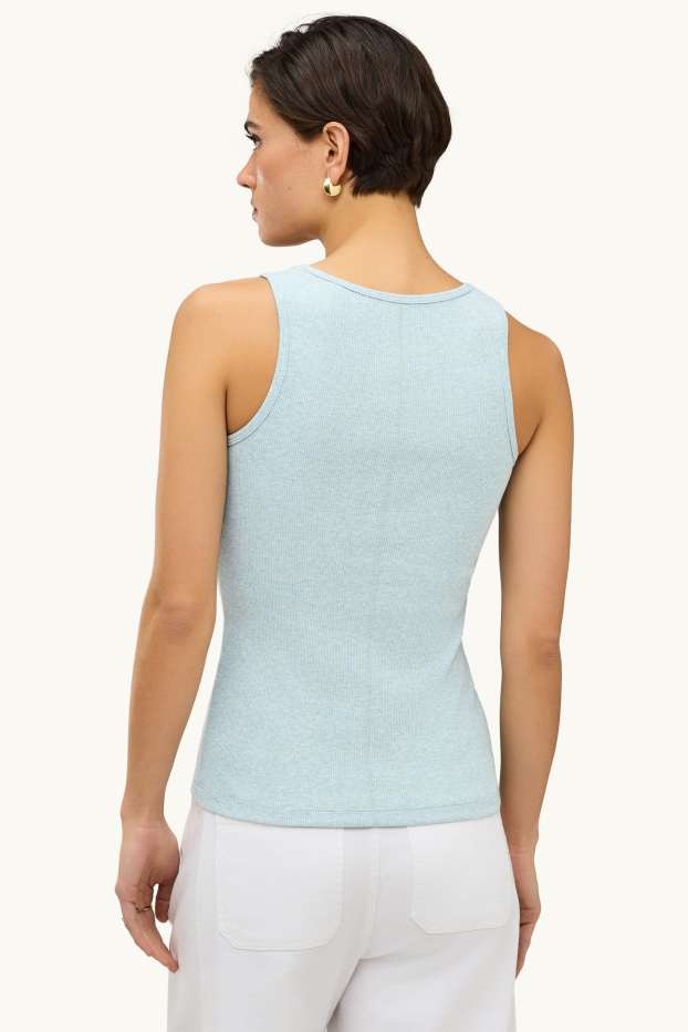 Women - Top - ribbed - blue