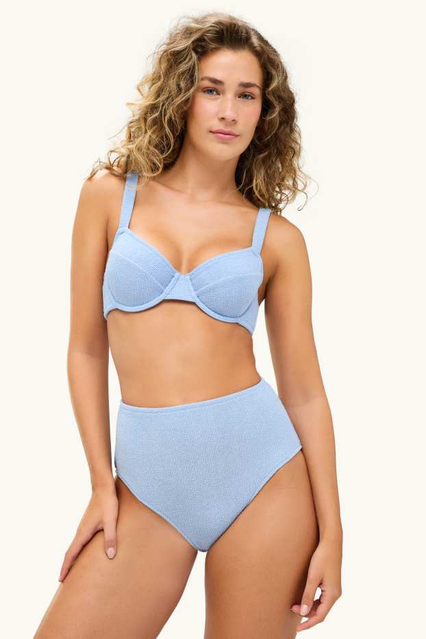 Damen - Bikini-Hose - High Waist - LYCRA® XTRA LIFE™ - hellblau