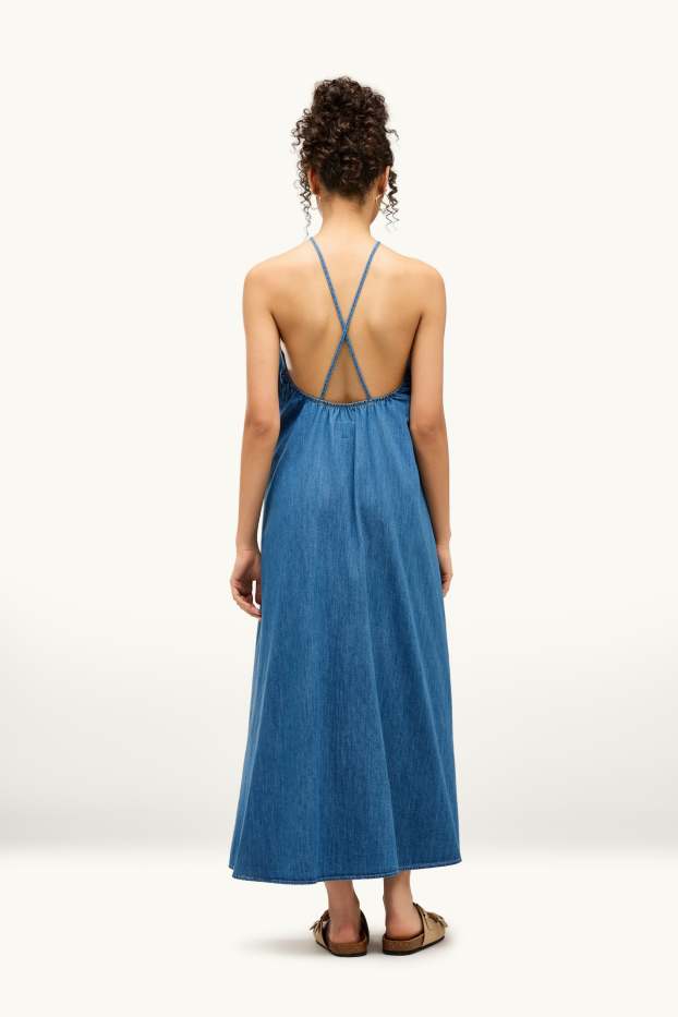 Damen - Jeans-Kleid - jeansblau