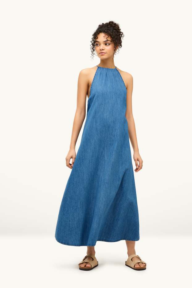 Damen - Jeans-Kleid - jeansblau