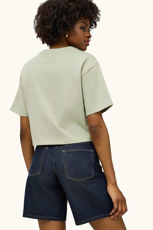 Dames - T-shirt - relaxed fit - lichtgroen