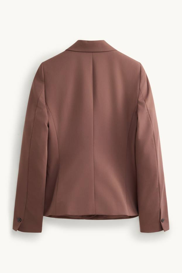 Femmes - Blazer de bureau - cintré - marron