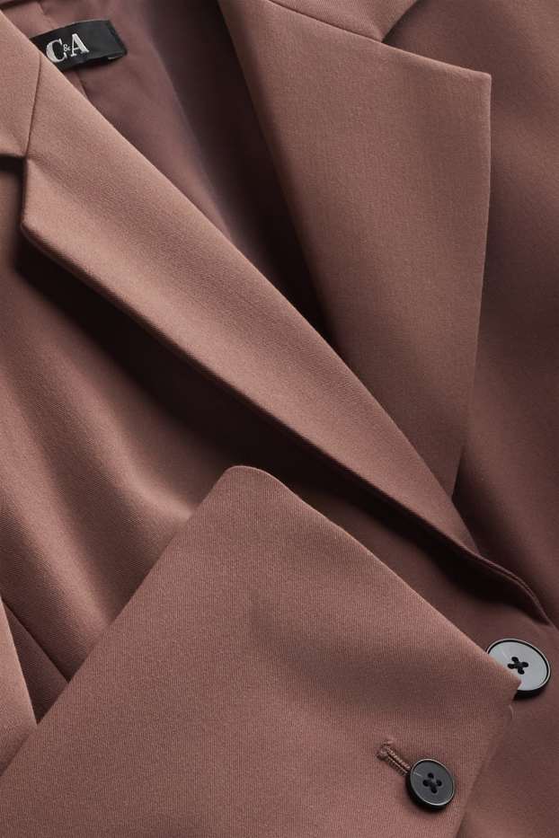 Femmes - Blazer de bureau - cintré - marron