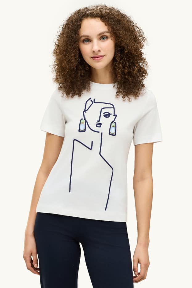 Dames - T-shirt - regular fit - wit
