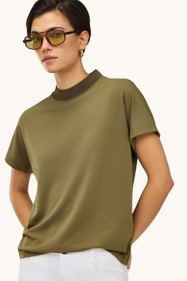 Femmes - T-shirt - regular fit - kaki