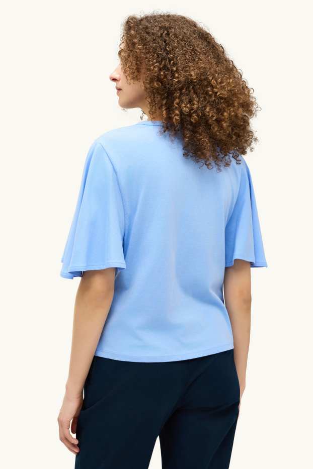 Femmes - T-shirt - regular fit - bleu clair