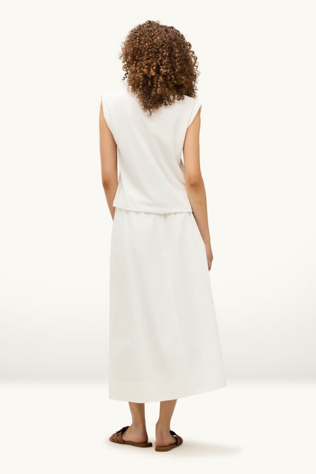 Damen - Wide Leg Jeans - High Waist - weiß