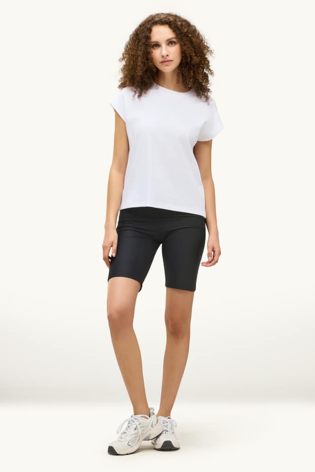 Damen - Radlerhose - 4 Way Stretch - schwarz