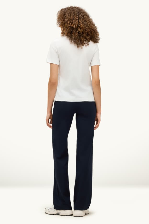 Dames - Set van 2 - straight legging - zwart