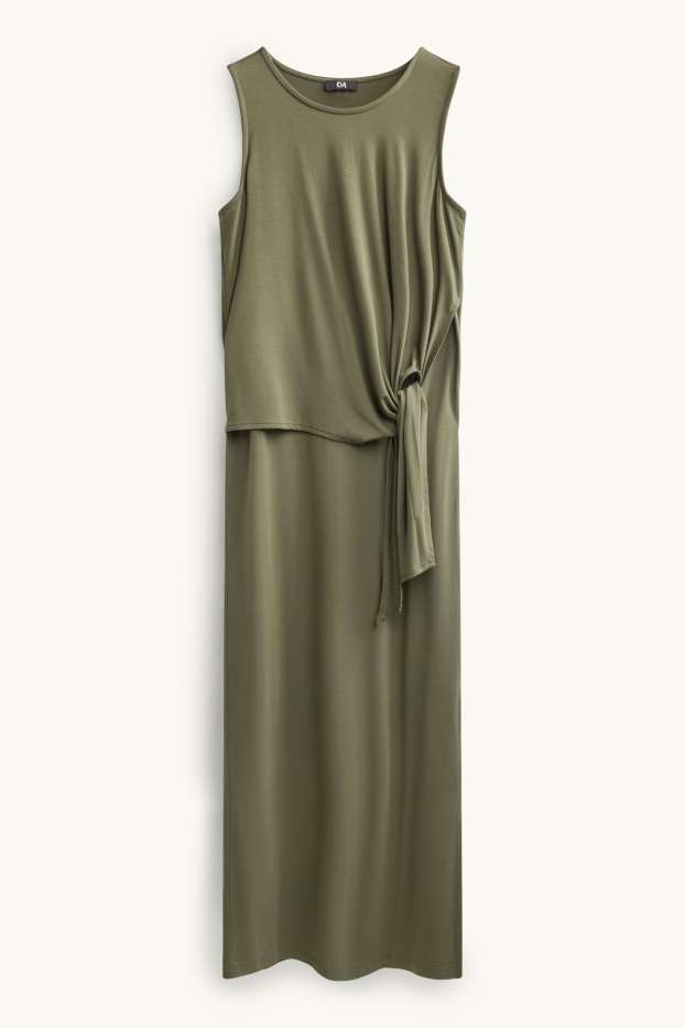 Femmes - Robe en viscose - straight fit - kaki