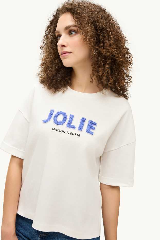 Donna - T-shirt - relaxed fit - bianco