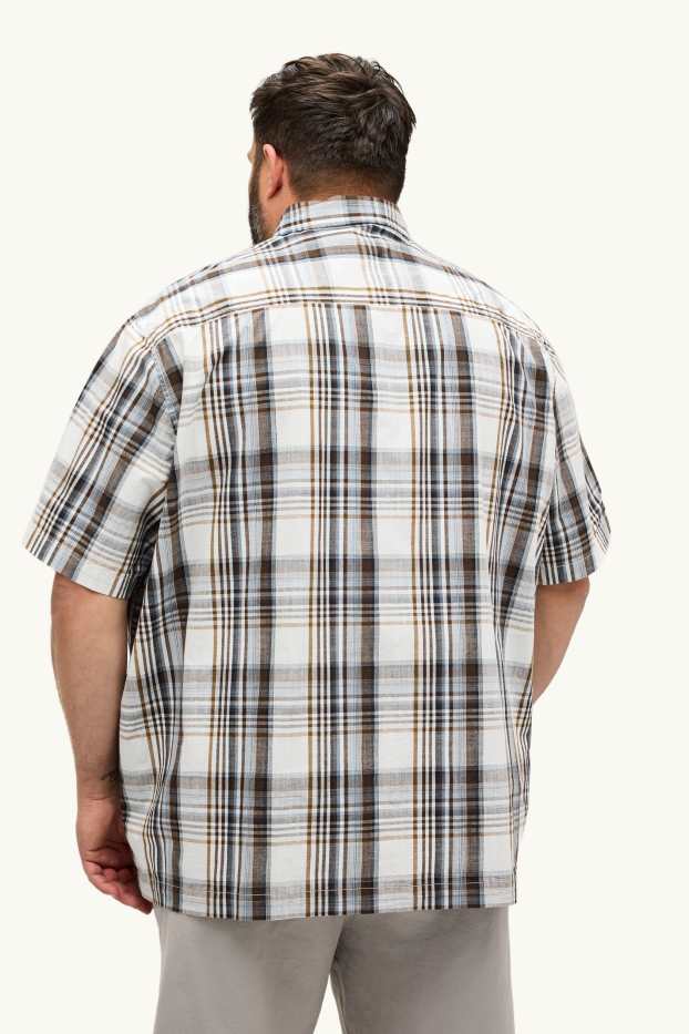 Herren - Hemd - Regular Fit - Kent - kariert - braun