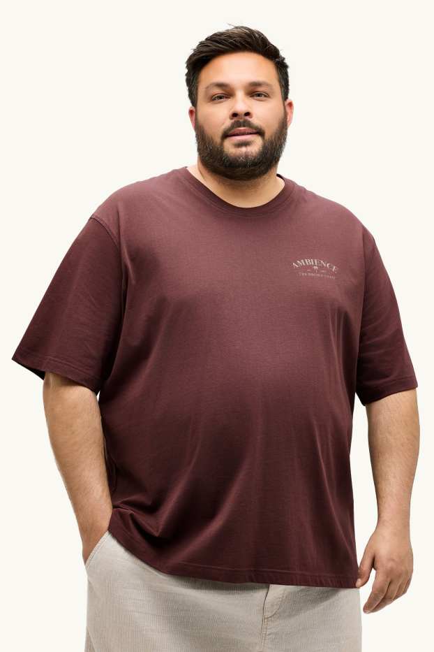 Unisexe - T-shirt - relaxed fit - marron