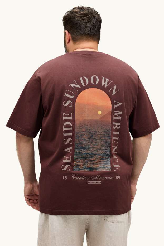 Unisexe - T-shirt - relaxed fit - marron