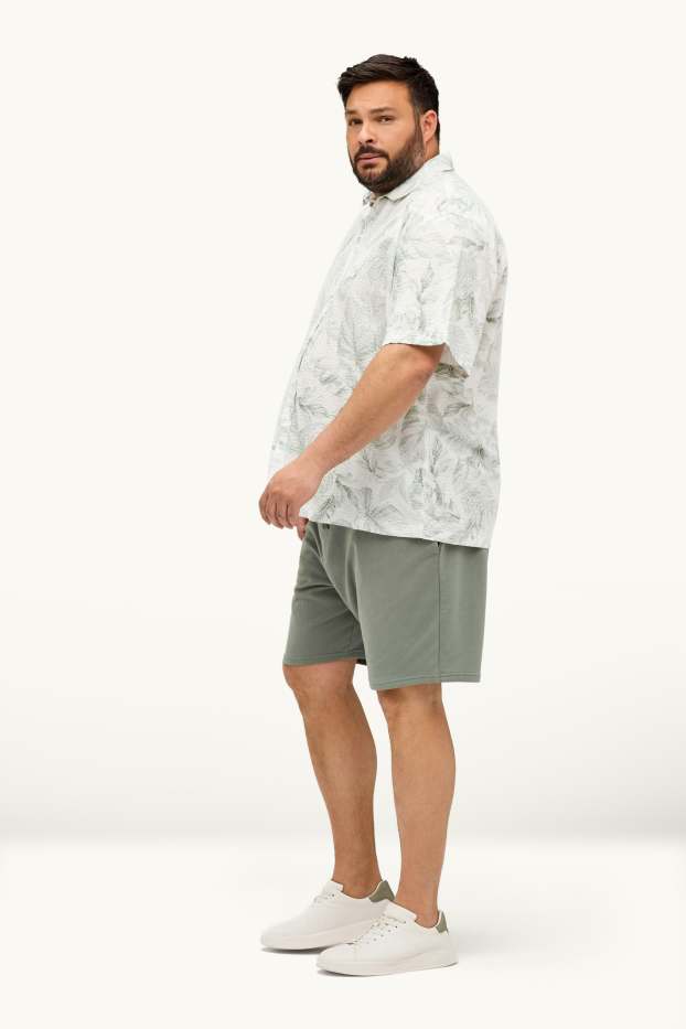 Pánské - Teplákové šortky - šedá