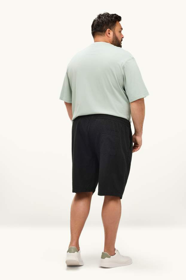 Herren - Shorts - strukturiert - schwarz