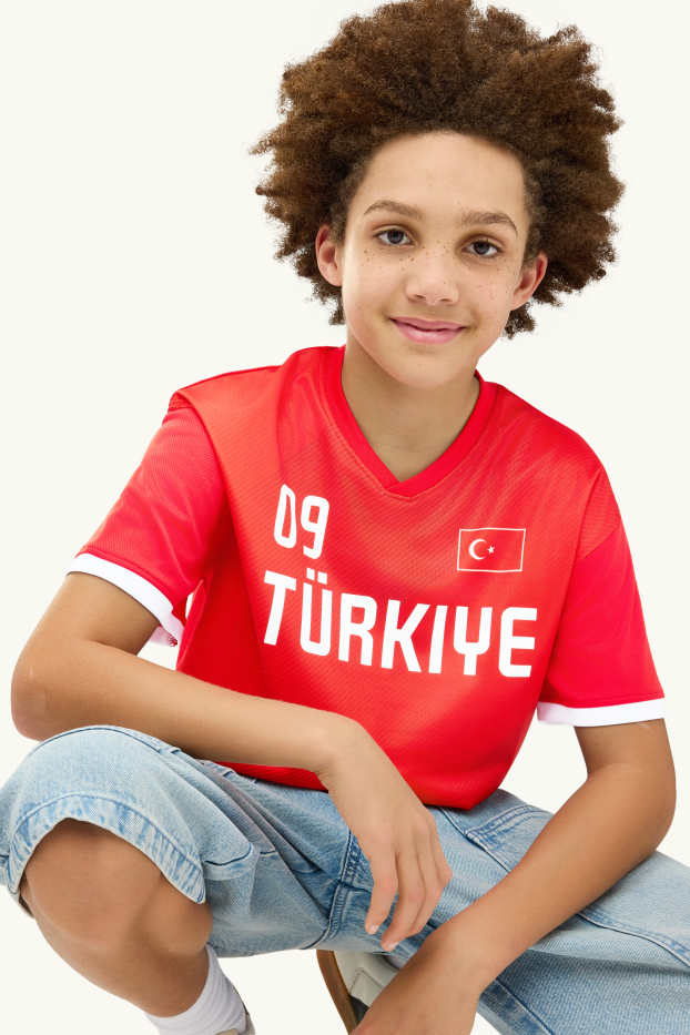 Niños - Turquía - camiseta de manga corta - rojo