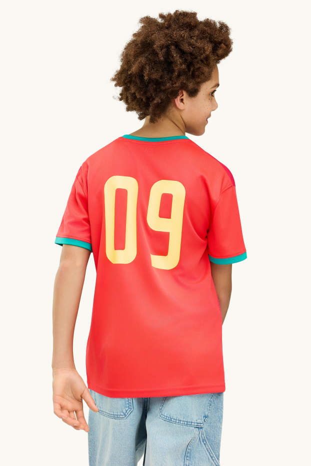 Children Boys - Portugal - short sleeve T-shirt - red