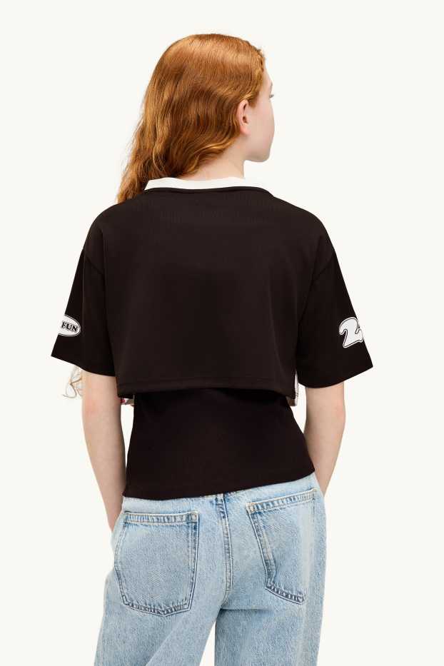 Kinder Mädchen - CapyFun - Set - Kurzarmshirt und Top - 2 teilig - weiß