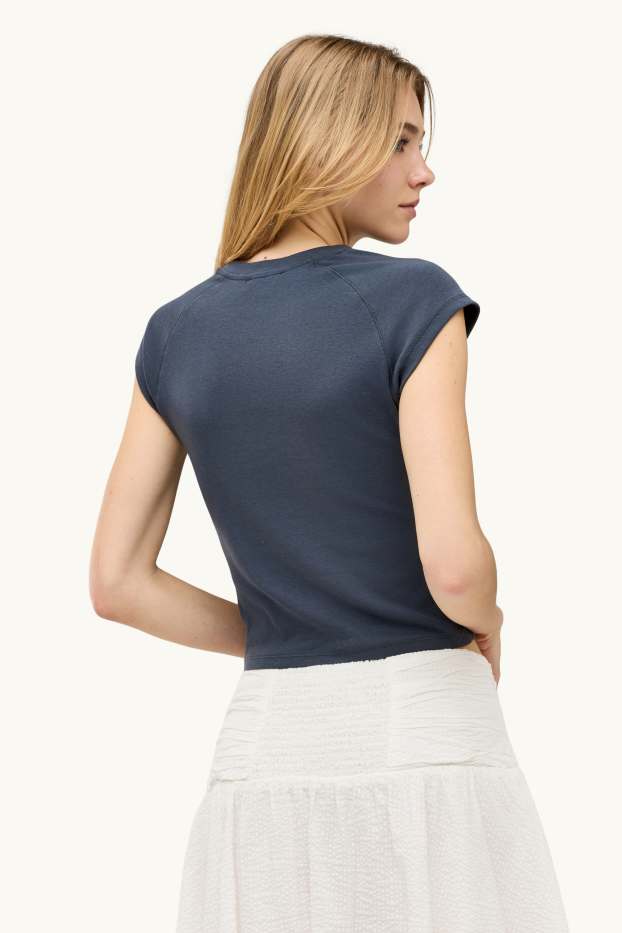 Femmes - T-shirt - slim fit - gris