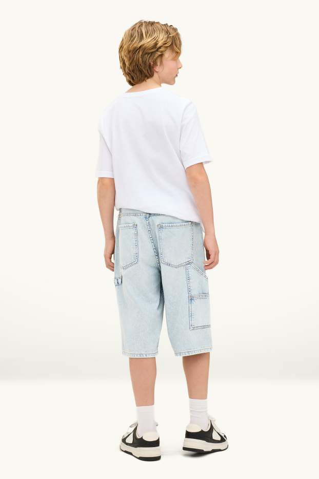 Kinder Jungen - Jeans-Bermudas - helljeansblau