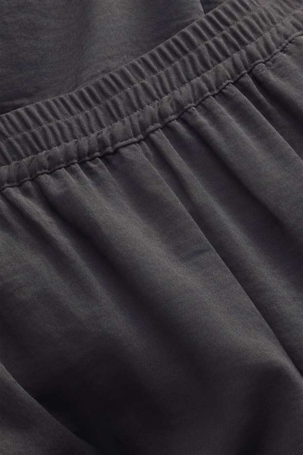 Damen - Haremshose - Mid Waist - Balloon Fit - schwarz