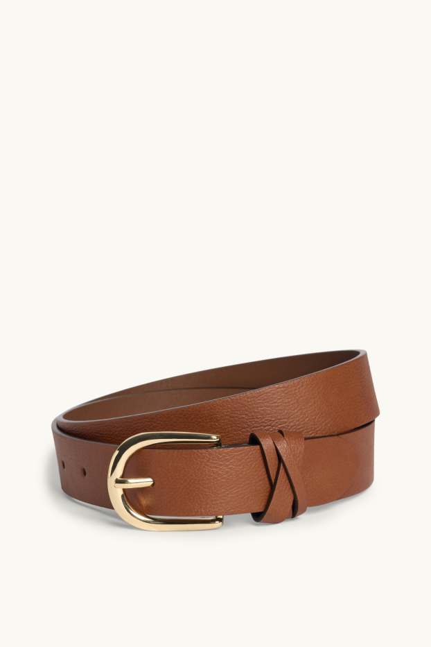 Women - Belt - faux leather - brown