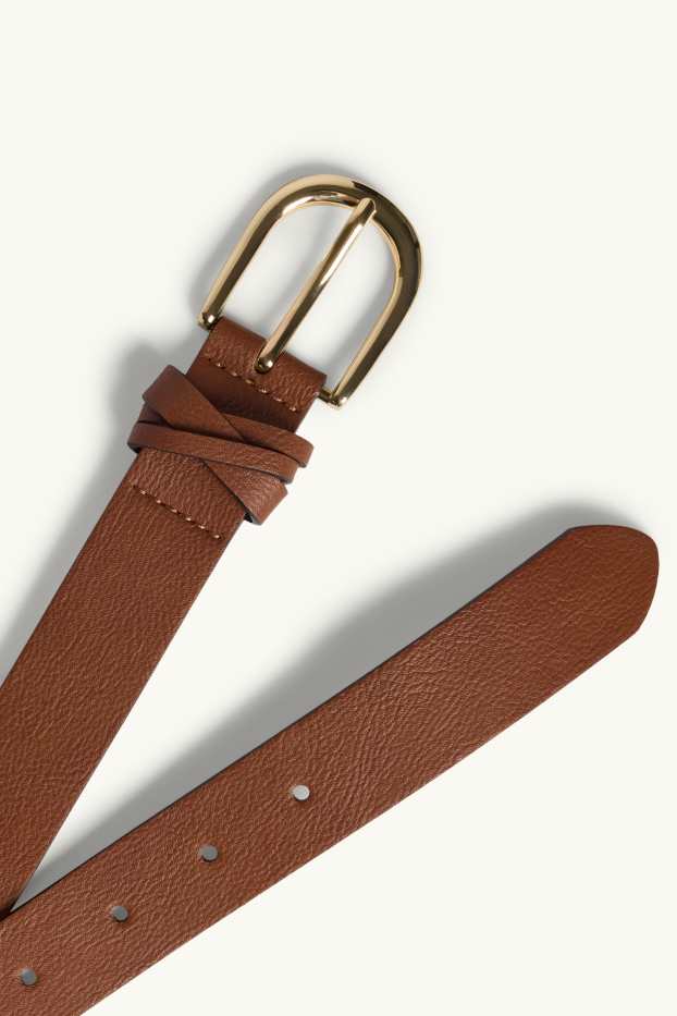 Women - Belt - faux leather - brown