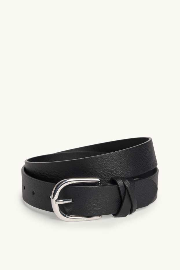 Donna - Cintura - similpelle - nero