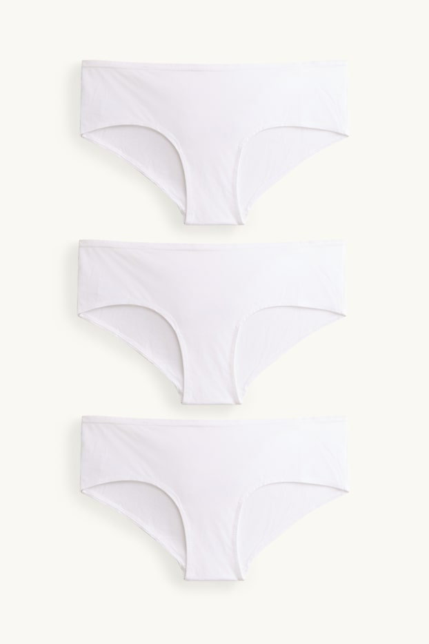 Damen - Multipack 3er - Hipster - weiß