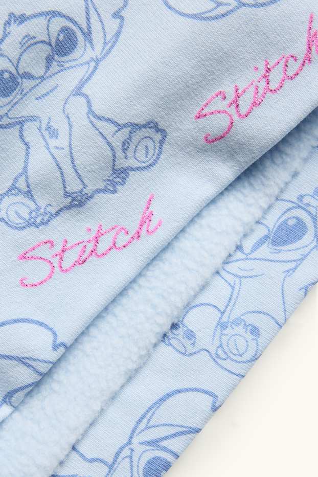 Děti - dívky - Lilo & Stitch - tunelová šála - s třpytivými efekty - světle modrá